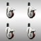 Service Caster 4 Inch 316SS Maroon Poly Swivel 1-5/8 Inch Expanding Stem Caster Set Lock Brake SCC-SS316TTLEX20S414-PPUB-MRN-158-4 - alternate 2
